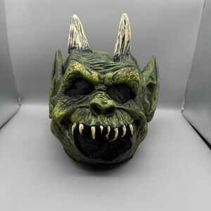 2006 Disguise Halloween rubber Mask Green Devil Goblin Monster Excellent Shape